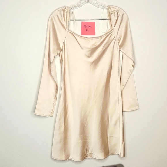 Princess Polly Women's Star Power Mini Dress Champagne Size 8 - Picture 14 of 16